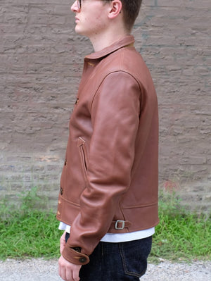 Mister Freedom Campus "Stud" Jacket "Bison" Brown Veg-Tan Leather