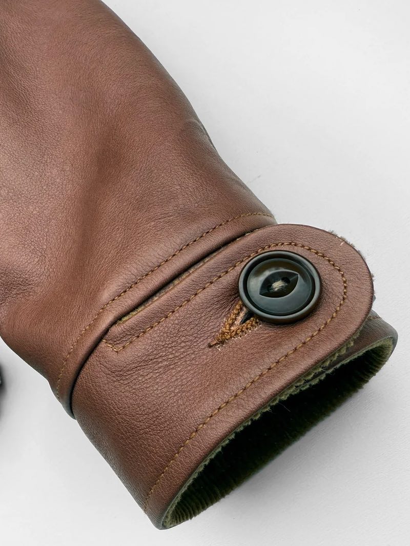 Mister Freedom Campus "Stud" Jacket "Bison" Brown Veg-Tan Leather