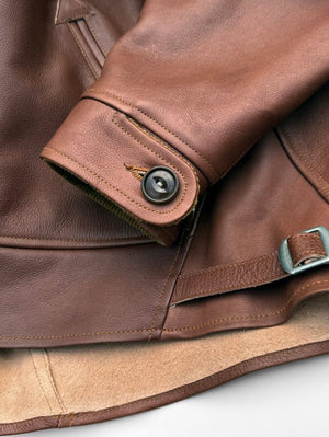 Mister Freedom Campus "Stud" Jacket "Bison" Brown Veg-Tan Leather