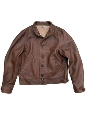 Mister Freedom Campus "Stud" Jacket "Bison" Brown Veg-Tan Leather