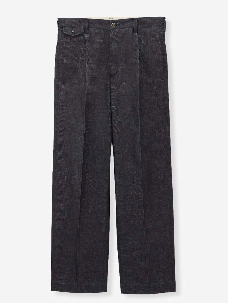 Momotaro Jeans MXPT6000 Indigo 1 Tuck Trouser - Mildblend Supply Co Momotaro Jeans MXPT6000 Indigo 1 Tuck Trouser - Mildblend Supply Co