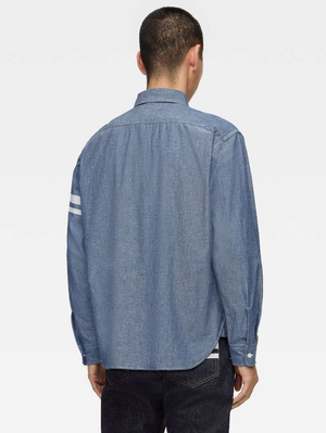 Momotaro MMLS3000 Indigo Triple Stitch Chambray Shirt