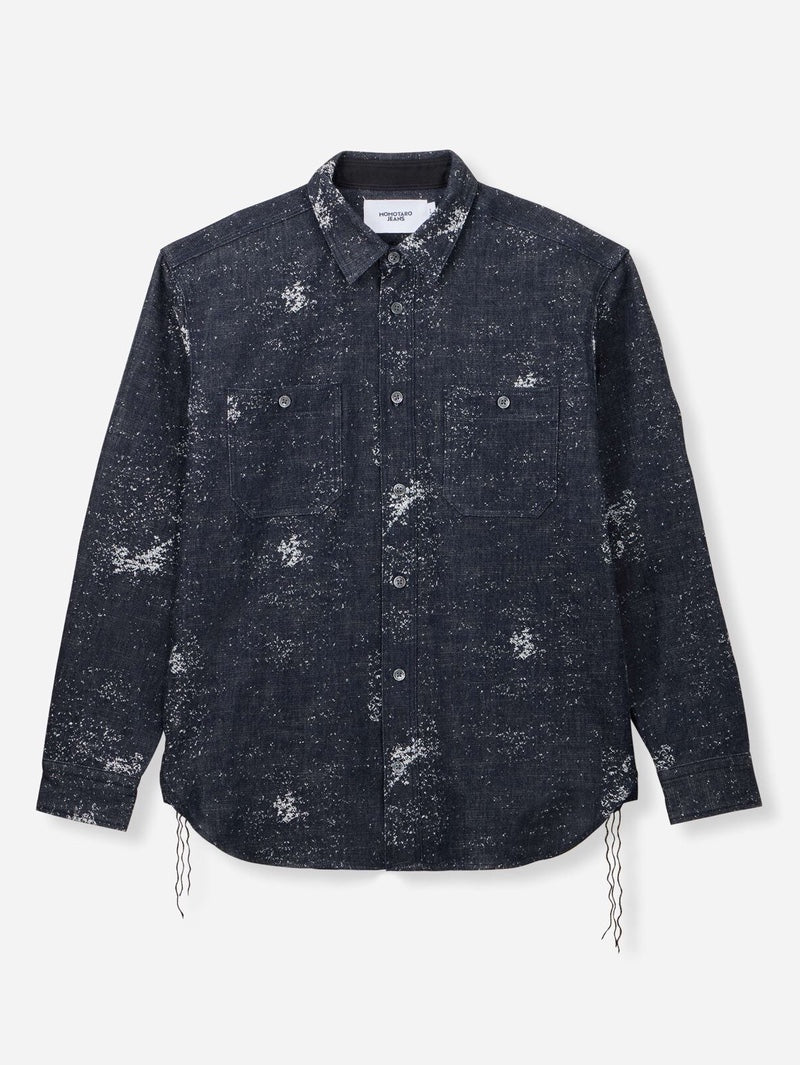 Momotaro MMLS6008 Indigo JAGUARD L/S SHIRT - Mildblend Supply Co