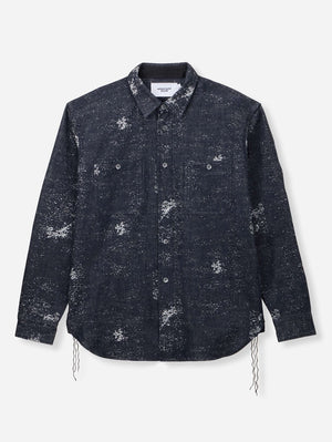 Momotaro MMLS6008 Indigo JAGUARD L/S SHIRT