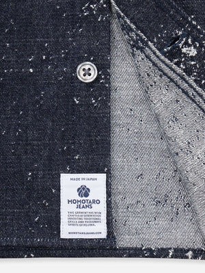 Momotaro MMLS6008 Indigo JAGUARD L/S SHIRT