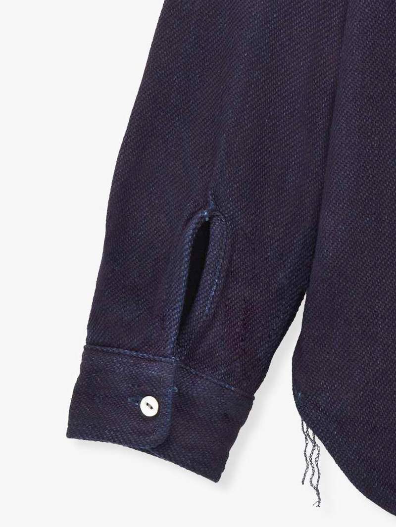 Momotaro MXLS1036 Triple Stitch Dobby Shirt Indigo