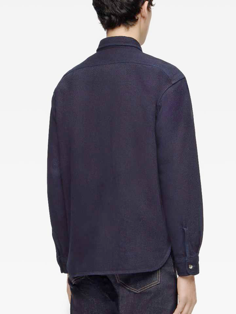 Momotaro MXLS1036 Triple Stitch Dobby Shirt Indigo