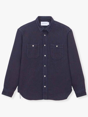 Momotaro MXLS1036 Triple Stitch Dobby Shirt Indigo