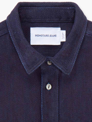 Momotaro MXLS1036 Triple Stitch Dobby Shirt Indigo