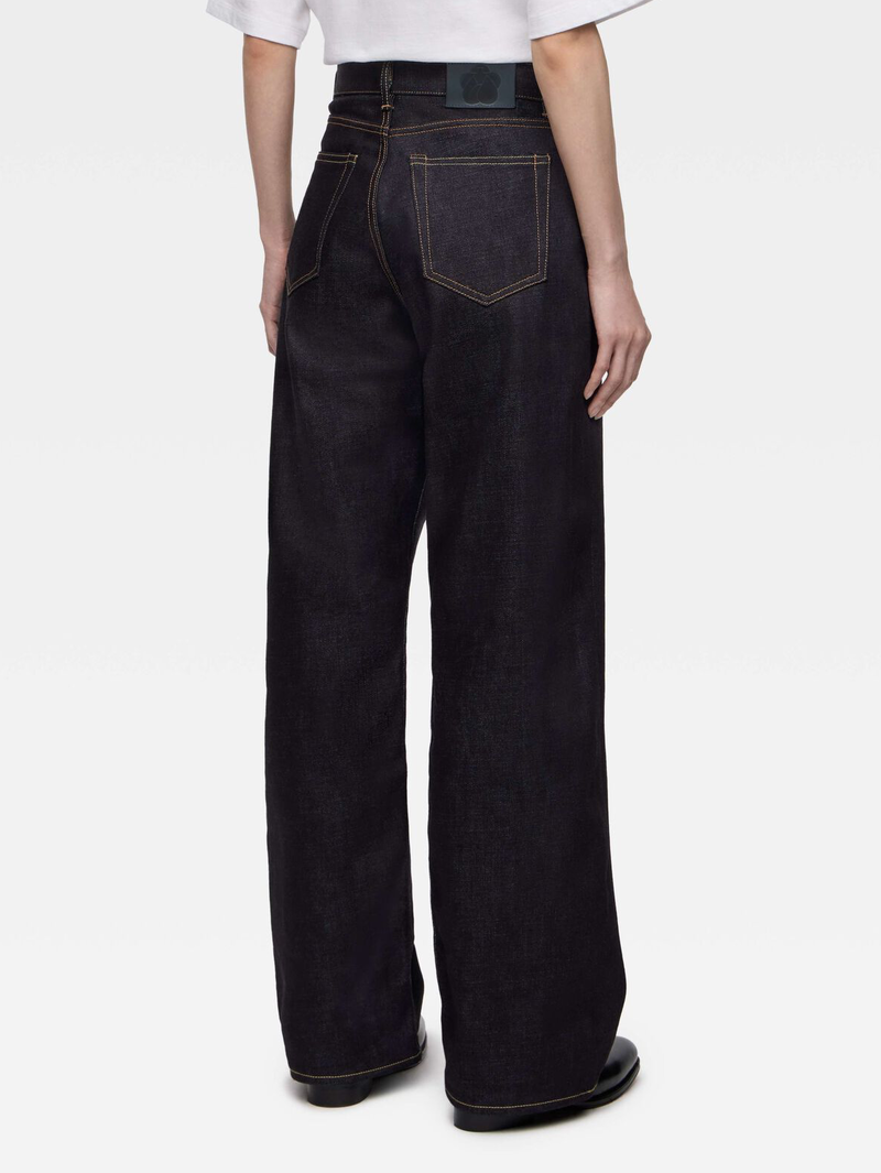 Momotaro Women's MWJZ0410 #410 Wide Straight Indigo 14.7oz