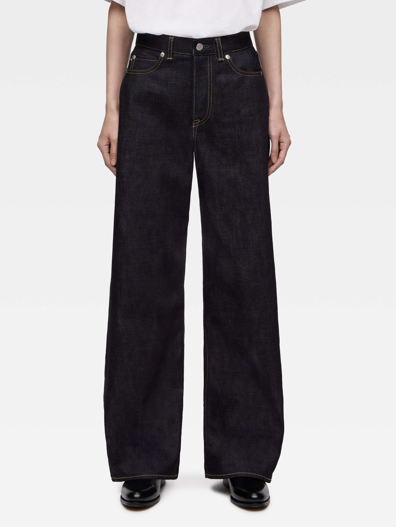 Momotaro Women's MWJZ0410 #410 Wide Straight Indigo 14.7oz