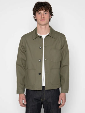 Naked & Famous Denim Army Green Utility Jacket - 1940s Military Herringbone