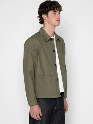 Naked & Famous Denim Army Green Utility Jacket - 1940s Military Herringbone