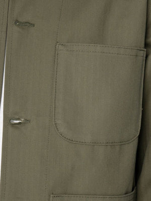 Naked & Famous Denim Army Green Utility Jacket - 1940s Military Herringbone