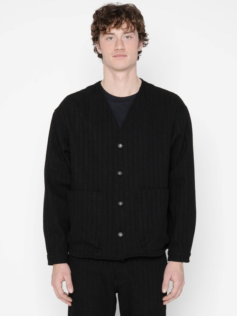 Naked & Famous Denim Black Sugiaya Wise Guy Shirt
