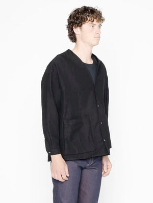 Naked & Famous Denim Black Wise Guy - Linen Blend Denim