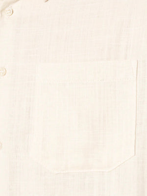 Naked & Famous Denim Bone Double Weave Slub Gauze Shirt