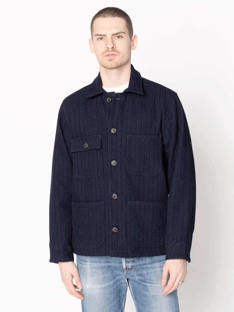 Naked & Famous Denim Chore Coat - Indigo Sugiaya