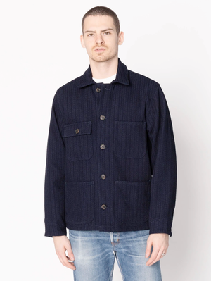 Naked & Famous Denim Chore Coat - Indigo Sugiaya