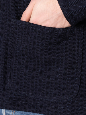 Naked & Famous Denim Chore Coat Indigo Sugiaya