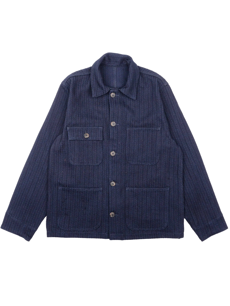 Naked & Famous Denim Chore Coat - Indigo Sugiaya