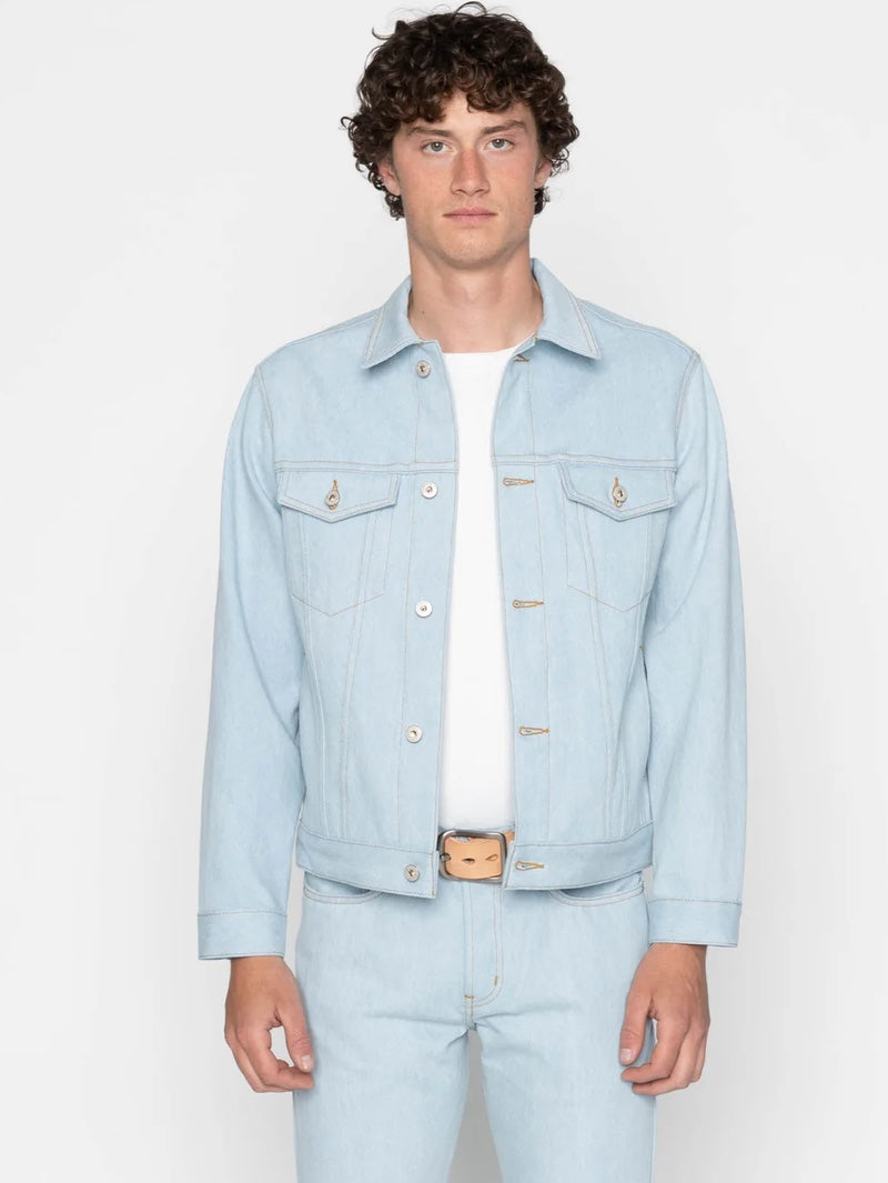 Naked & Famous Denim Denim Jacket Secret Agent Bleach Blue