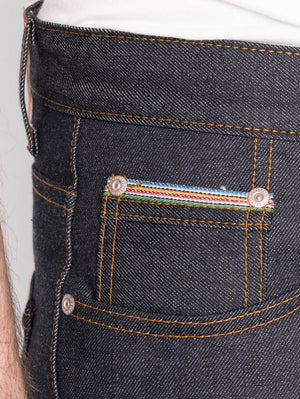 Naked & Famous  Denim Easy Guy Dia De Los Muertos Bat Selvedge Indigo