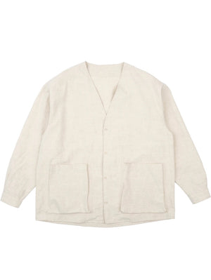 Naked & Famous Denim Ecru Wise Guy - Linen Blend