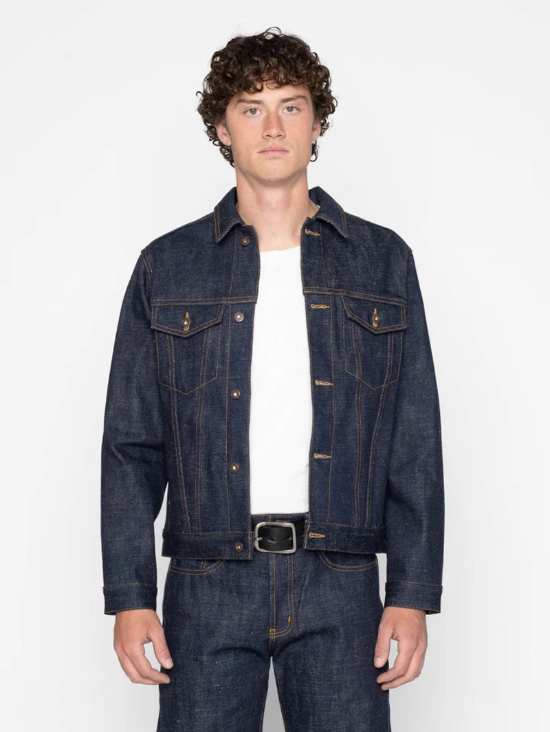 Naked & Famous Denim Indigo Brawler Selvedge Denim Jacket