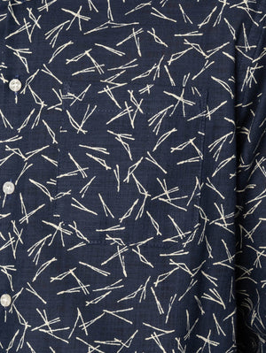 Naked & Famous Denim Indigo True Shirt - Matsuba Pine Needles
