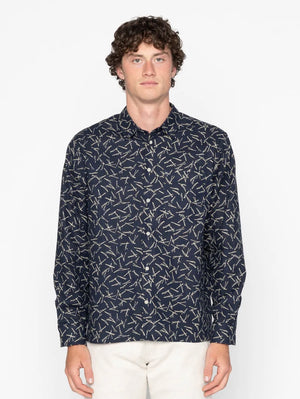 Naked & Famous Denim Indigo True Shirt - Matsuba Pine Needles