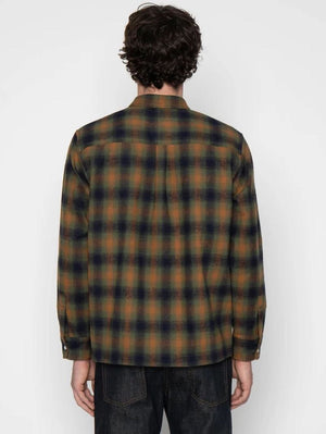 Naked & Famous Denim Moss Green True Shirt Shaggy Flannel