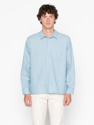 Naked & Famous Denim Pale Blue True Shirt Selvedge Chambray Shirt