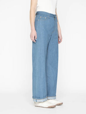 Naked & Famous Denim Strong Girl Vintage Blues Selvedge Indigo