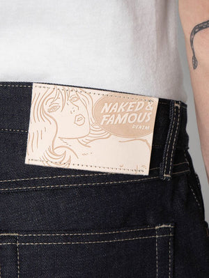 Naked & Famous Denim True Guy - Foxfibre (r) Green Weft - Indigo