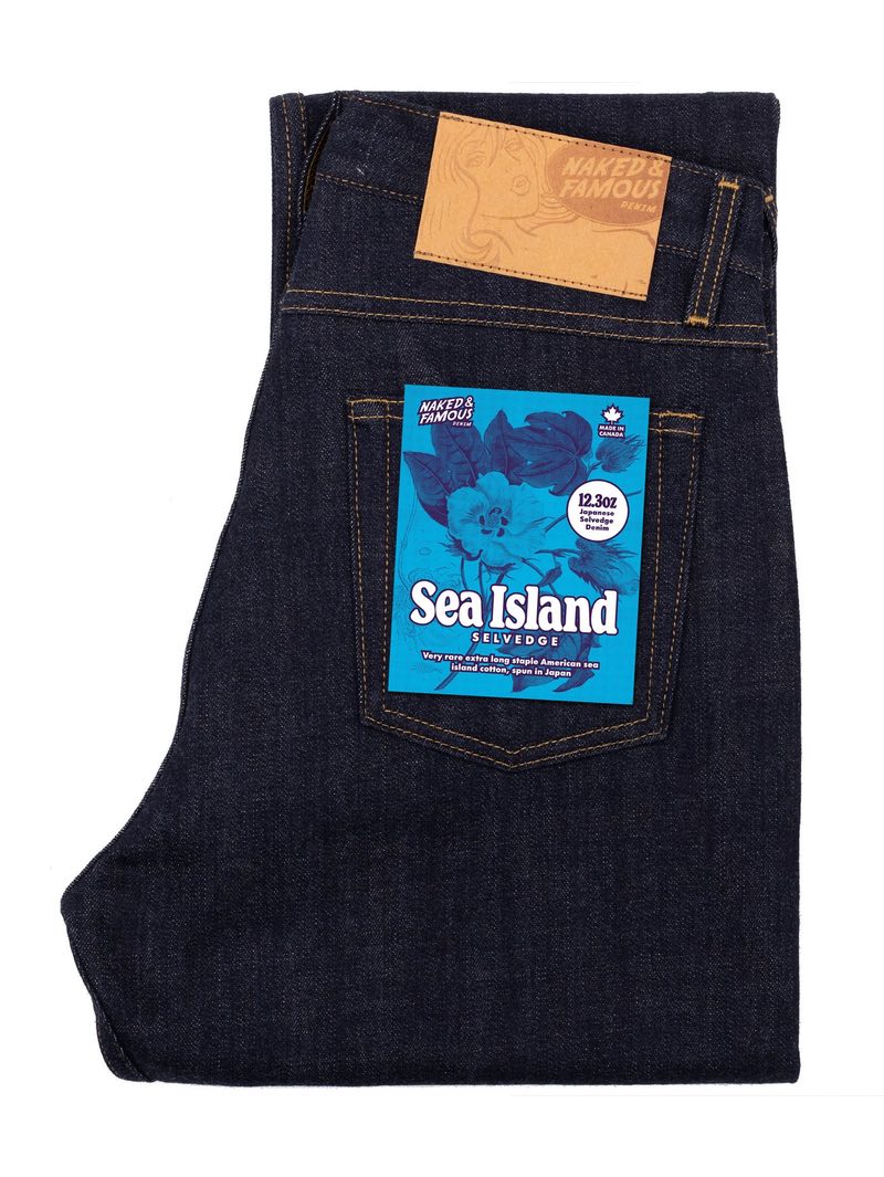 Naked & Famous Denim Strong Guy - Sea Island Selv. - Indigo