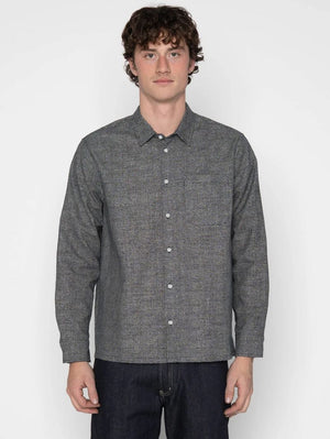 Naked & Famous Denim True Shirt - Dotted Waves - Indigo