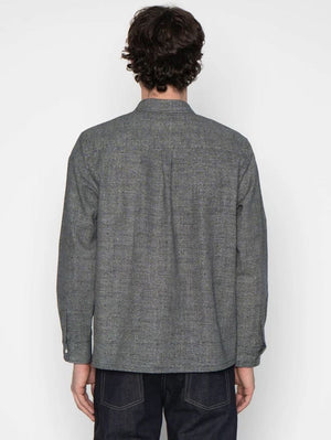 Naked & Famous Denim True Shirt - Dotted Waves - Indigo