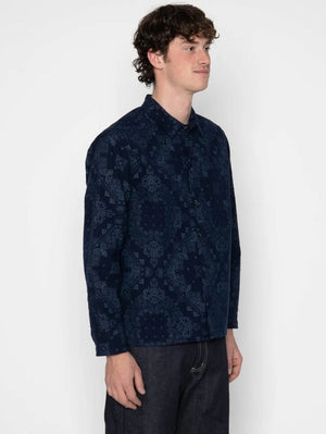 Naked & Famous Denim True Shirt - Indigo Brushed Hankercheif