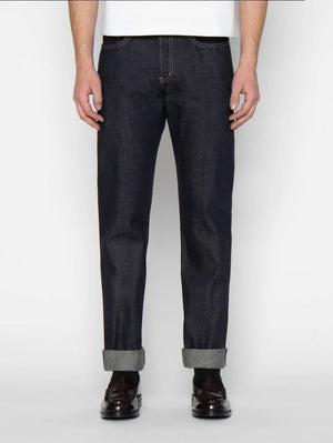 Naked & Famous Denim Weird Guy - Foxfibre (r) Green Weft - Indigo