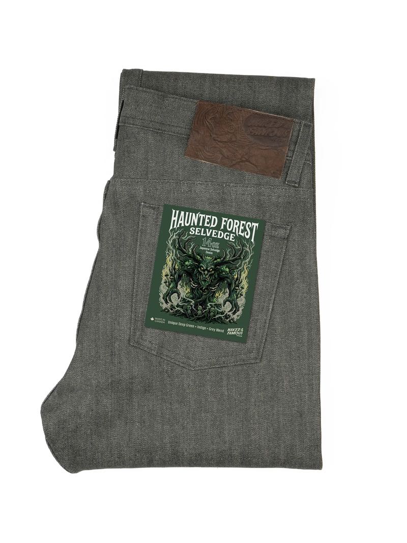 Naked & Famous Denim Weird Guy Haunted Forest Selvedge Forest
