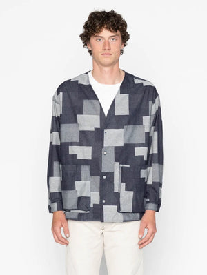 Naked & Famous Denim Wise Guy - Jacquard Denim - Indigo
