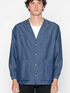 Naked & Famous Denim Wise Guy - Linen Blend Denim - Indigo