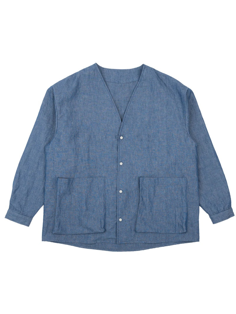 Naked & Famous Denim Wise Guy - Linen Blend Denim - Indigo