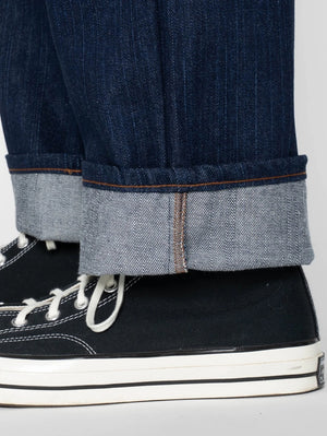 Naked & Famous Pleated Trouser - Vertical Slub Denim