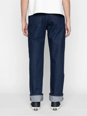 Naked & Famous Pleated Trouser - Vertical Slub Denim