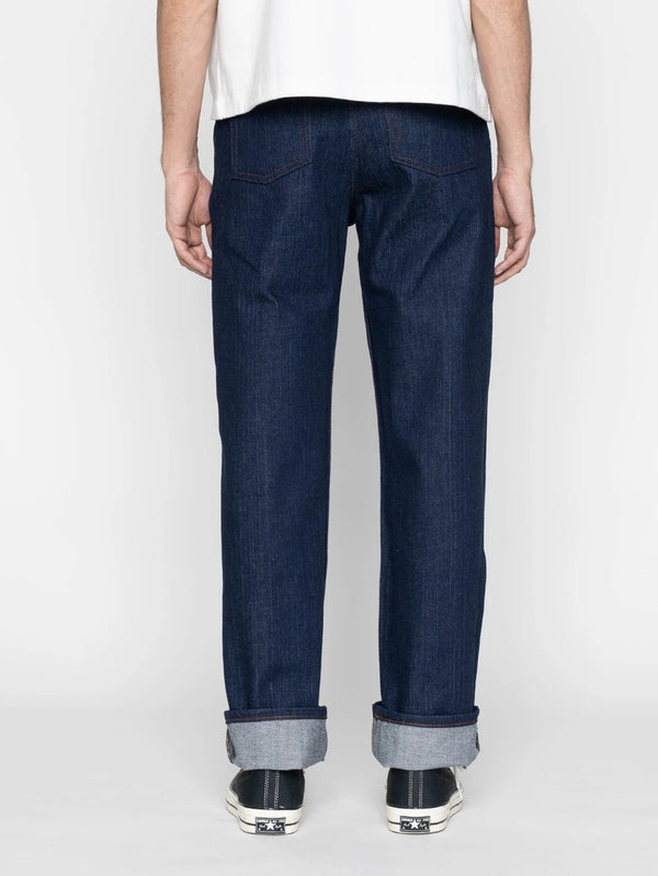 Naked & Famous Pleated Trouser - Vertical Slub Denim - Mildblend