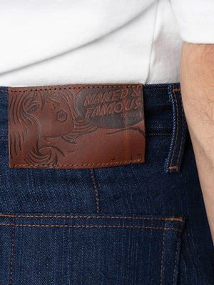 Naked & Famous Pleated Trouser - Vertical Slub Denim
