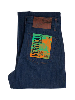 Naked & Famous Pleated Trouser - Vertical Slub Denim