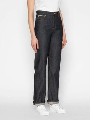 Naked & Famous True Girl Dia De Los Muertos Bat Selvedge Indigo